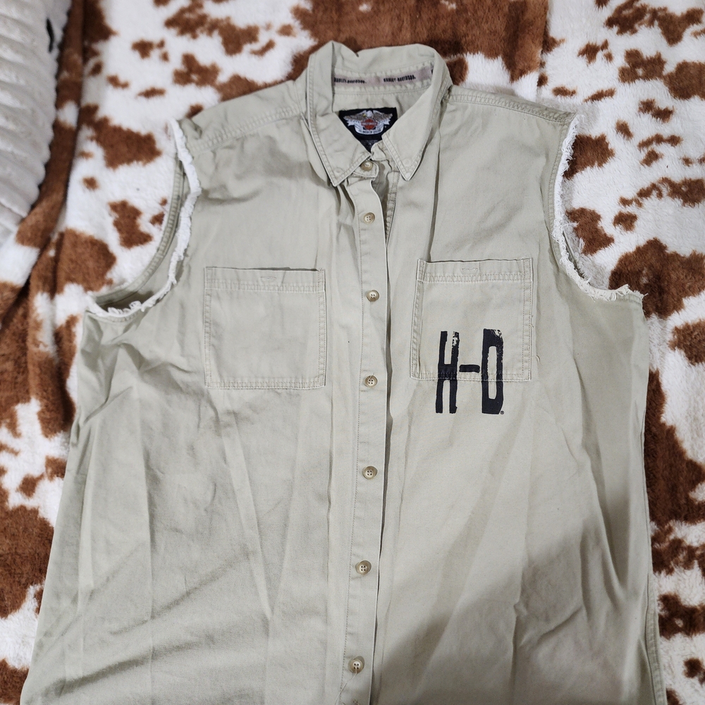 Harley-Davidson Beige Cotton Shirt